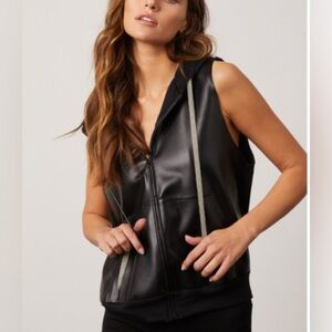 NWT Bailey 44 Faux Leather Destiny Pullover